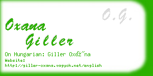 oxana giller business card
